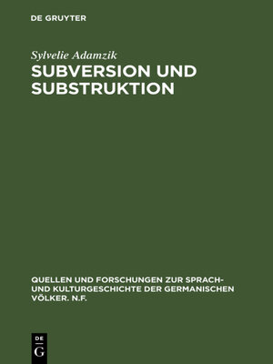 cover image of Subversion und Substruktion
